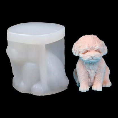 DoggieDream 3D Teddy Pet Silicone Candle & Soap Mold – DIY Animal Ornament Craft