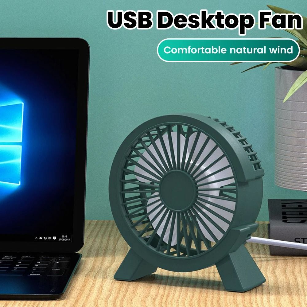 Mini USB Rechargeable Table Fan Portable Small Desktop Fan for Home and Office