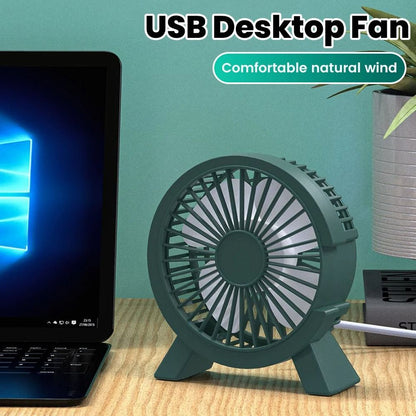 Mini USB Rechargeable Table Fan Portable Small Desktop Fan for Home and Office