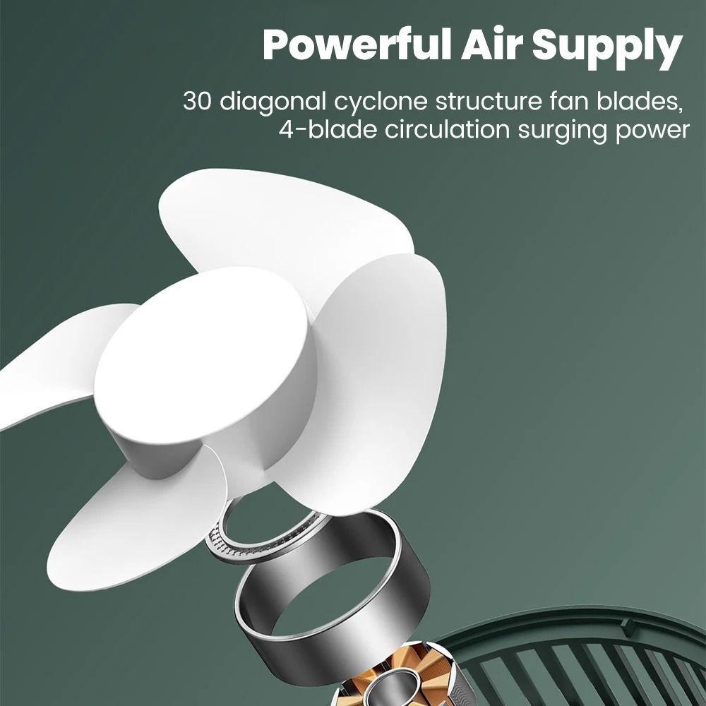 Mini USB Rechargeable Table Fan Portable Small Desktop Fan for Home and Office