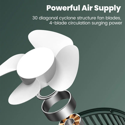 Mini USB Rechargeable Table Fan Portable Small Desktop Fan for Home and Office
