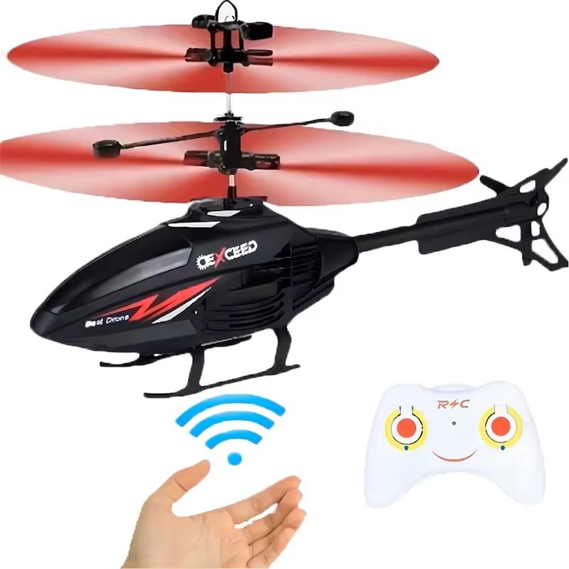 2 Channel Gesture Control RC Helicopter with LED Lights for Kids