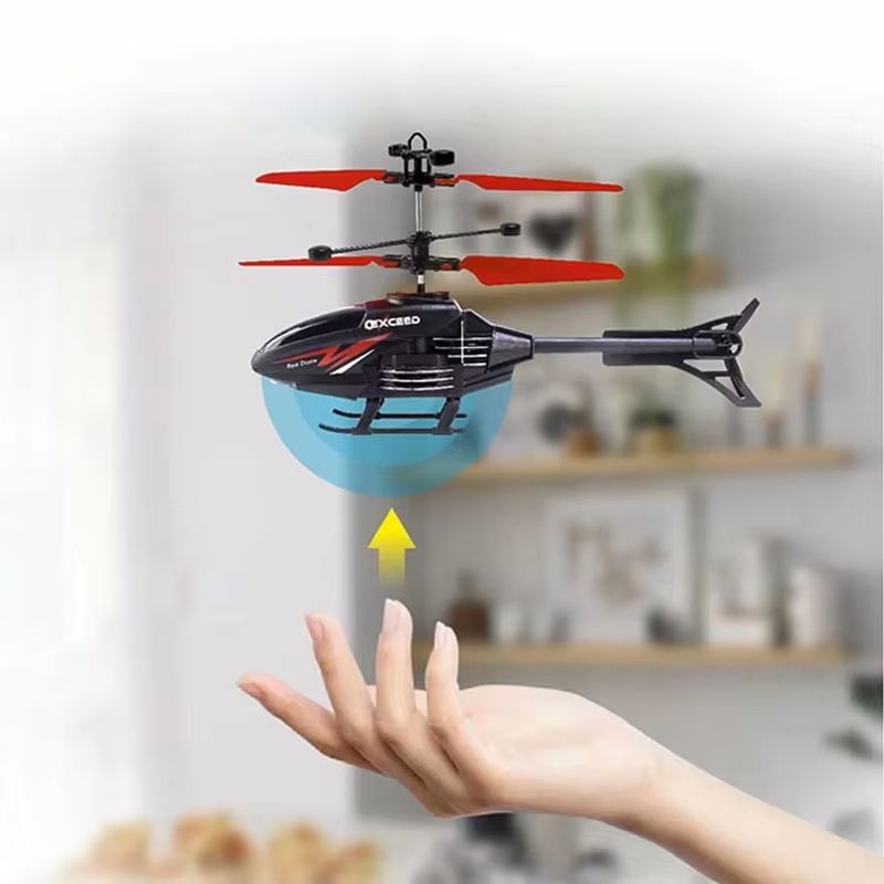 2 Channel Gesture Control RC Helicopter with LED Lights for Kids