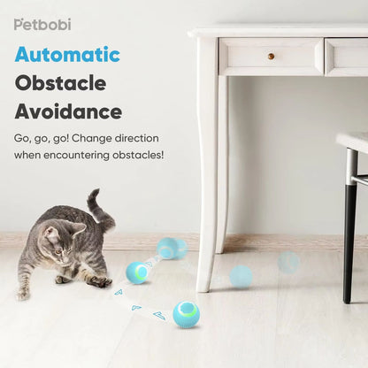 USB Rechargeable Smart Rolling Cat Ball – Automatic Interactive Toy For Indoor Cats