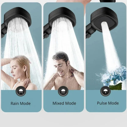 High Pressure Shower Head, Adjustable One Key Stop, Water Saving Shower Heads, Bathroom Accessories