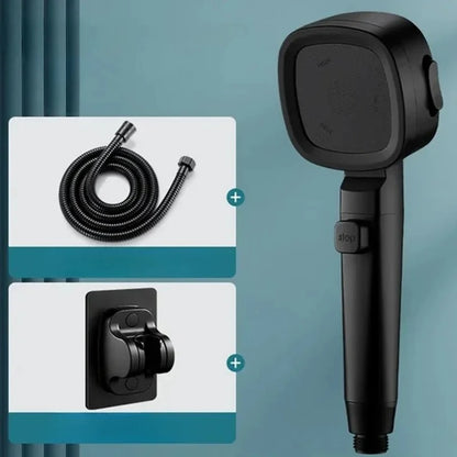 High Pressure Shower Head, Adjustable One Key Stop, Water Saving Shower Heads, Bathroom Accessories