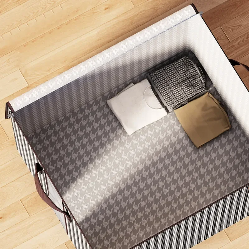 Fold able Clothes Organiser, Large Capacity Quilt, Tote Bag, Moving Box, Dust proof Home, Clothes Storage Bags Wardrobe