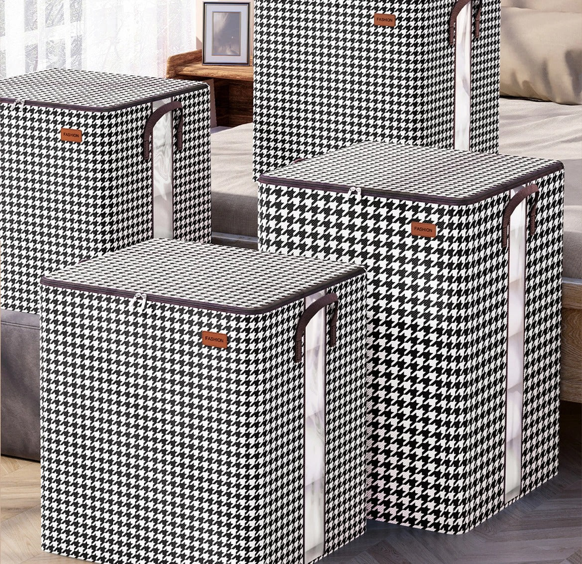 Fold able Clothes Organiser, Large Capacity Quilt, Tote Bag, Moving Box, Dust proof Home, Clothes Storage Bags Wardrobe