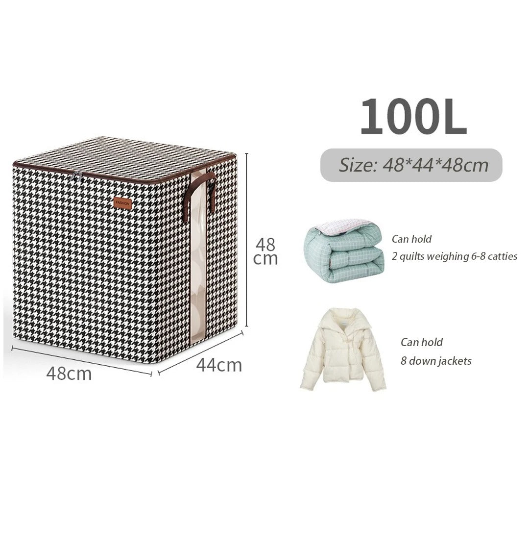 Fold able Clothes Organiser, Large Capacity Quilt, Tote Bag, Moving Box, Dust proof Home, Clothes Storage Bags Wardrobe