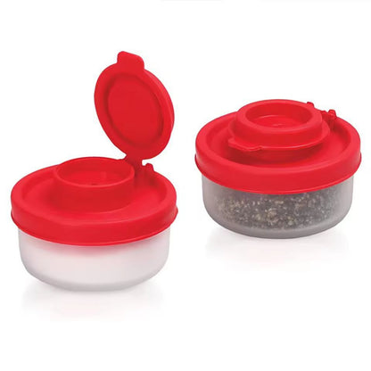 Compact Seasoning Shaker Set – Mini Salt & Pepper Dispensers for Home, Travel & Outdoor Cooking