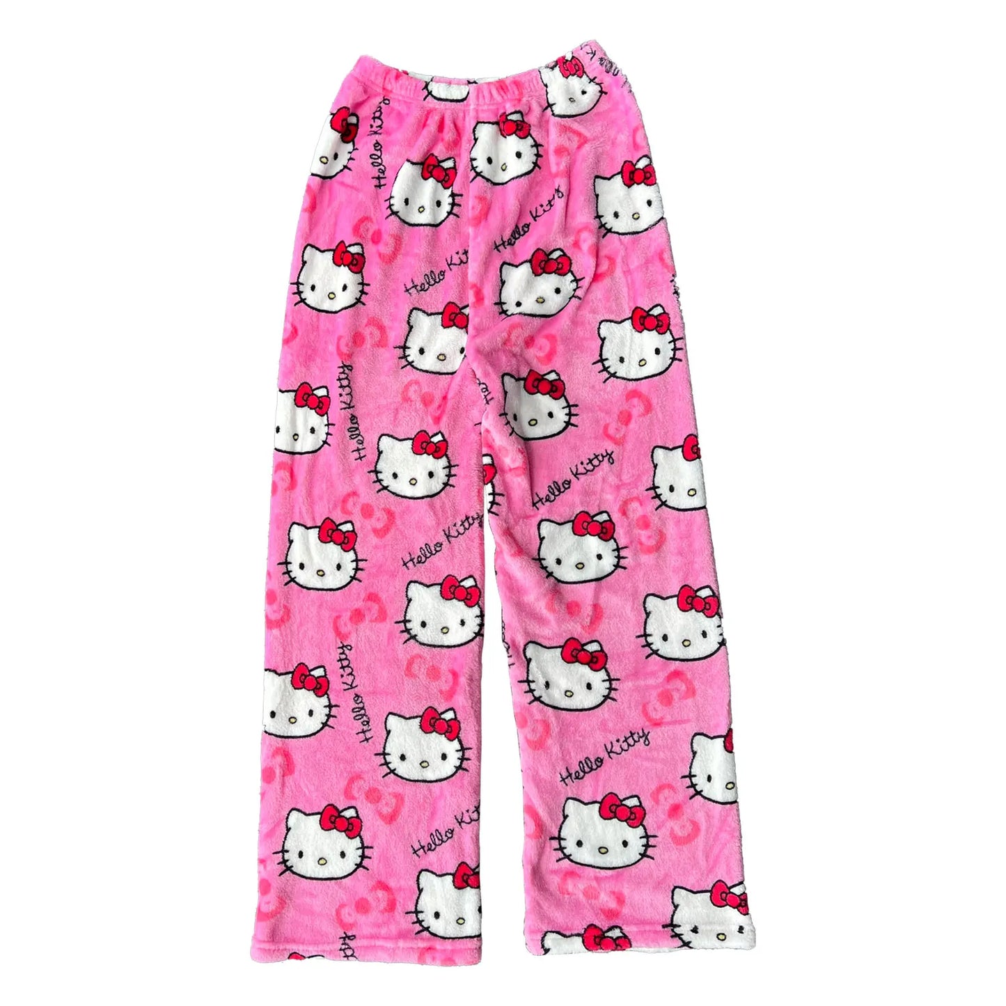 Home pajamas trousers casual set, pajamas cartoon couple walking, Hello Kitty pajamas anime women's lounge homewear