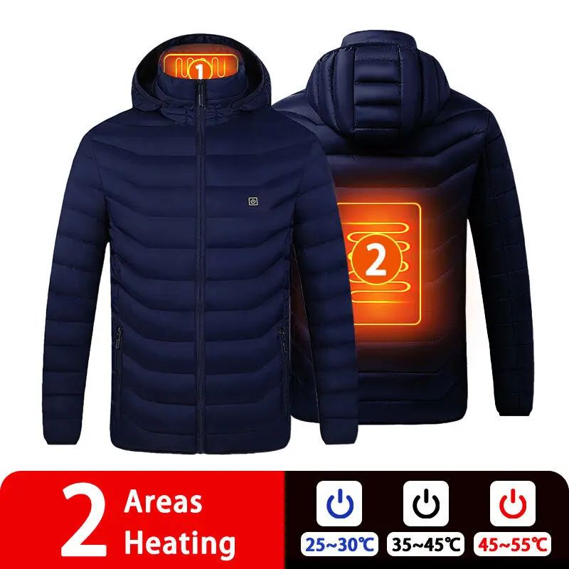 Heated Jacket for Men with 21 Heating Zones USB Winter Coat