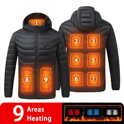 Heated Jacket for Men with 21 Heating Zones USB Winter Coat