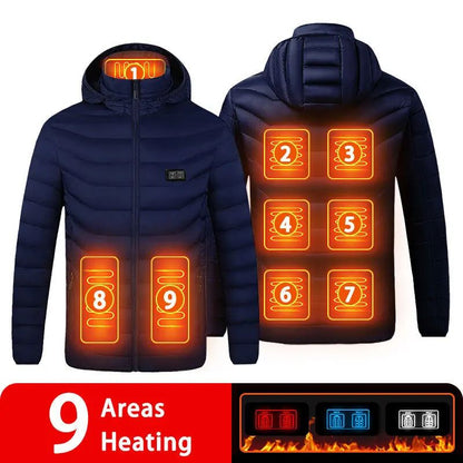 Heated Jacket for Men with 21 Heating Zones USB Winter Coat
