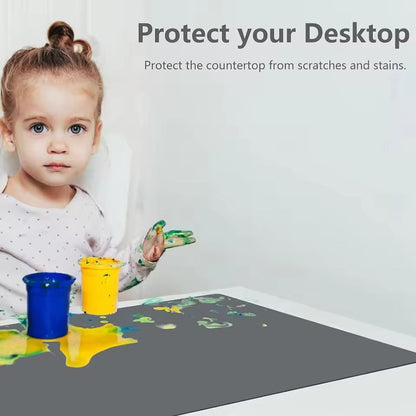 Premium Silicone Table Protector Mat - Waterproof Heat-Resistant Counter & Kids Dining Mat