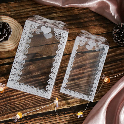 Candy Favor Gift Packaging Boxes for Wedding, Birthday, Christmas, and Transparent PVC Box Plastic Wrapping