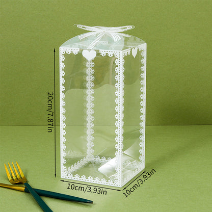 Candy Favor Gift Packaging Boxes for Wedding, Birthday, Christmas, and Transparent PVC Box Plastic Wrapping