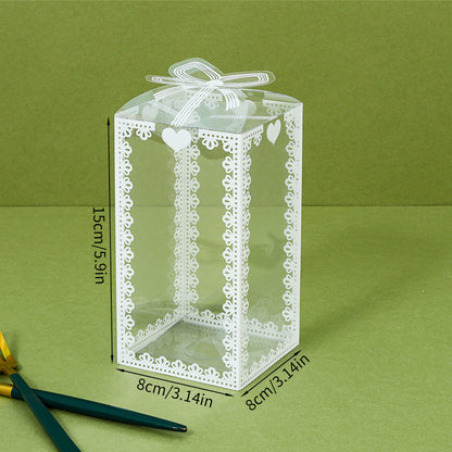 Candy Favor Gift Packaging Boxes for Wedding, Birthday, Christmas, and Transparent PVC Box Plastic Wrapping