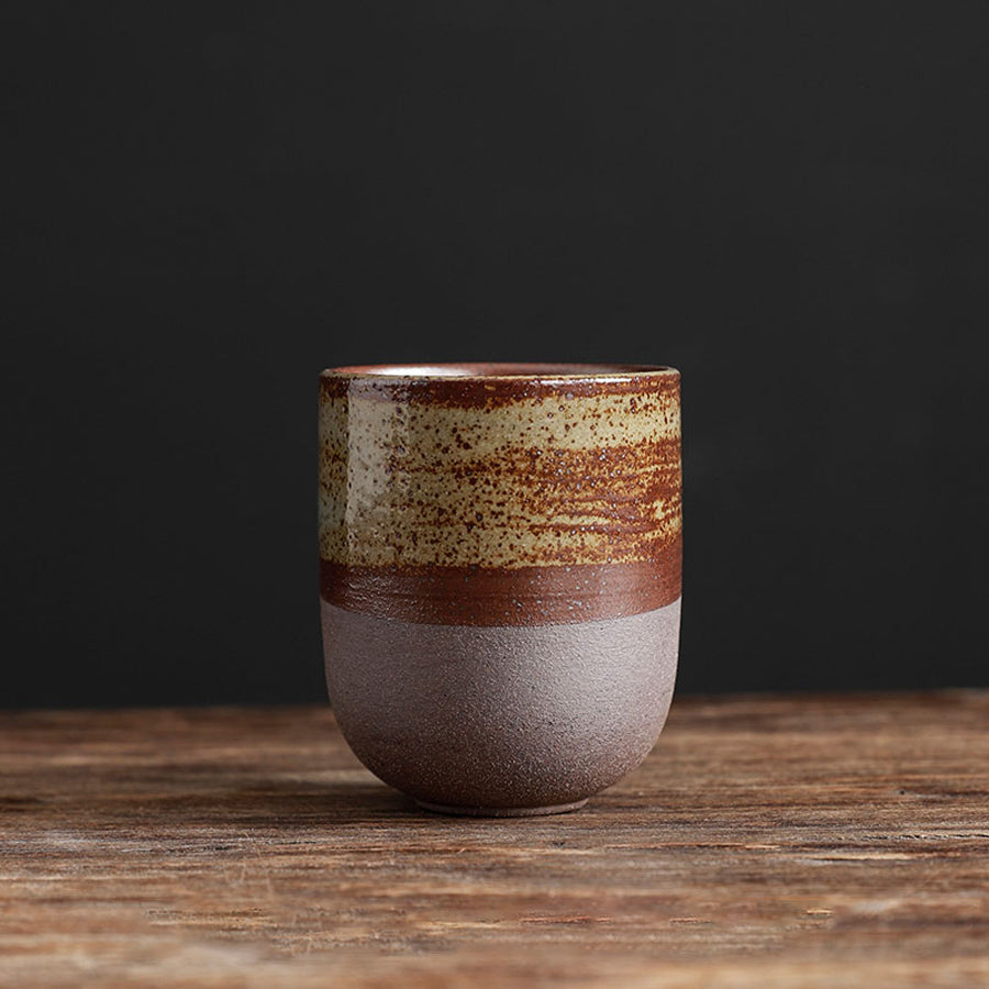 Japanese Stoneware Tea Mug, New Vintage Ceramics, Kung Fu Sake Coffee Cups Drinkware