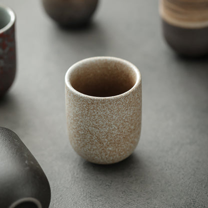 Japanese Stoneware Tea Mug, New Vintage Ceramics, Kung Fu Sake Coffee Cups Drinkware
