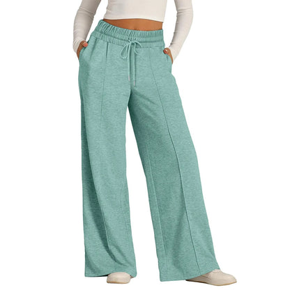 Womens Summer Tie Strap Wide Leg Jumpsuit Stretchy Casual Loose Pants