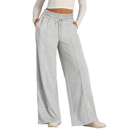 Womens Summer Tie Strap Wide Leg Jumpsuit Stretchy Casual Loose Pants