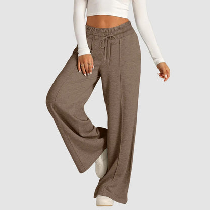 Womens Summer Tie Strap Wide Leg Jumpsuit Stretchy Casual Loose Pants