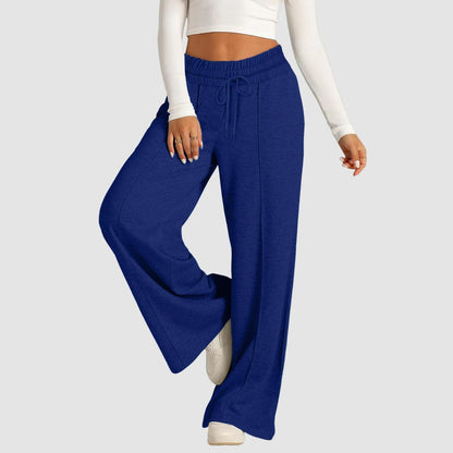 Womens Summer Tie Strap Wide Leg Jumpsuit Stretchy Casual Loose Pants