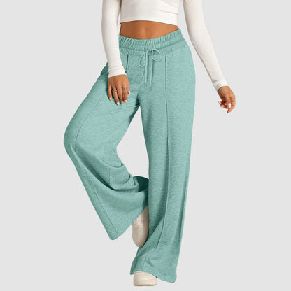 Womens Summer Tie Strap Wide Leg Jumpsuit Stretchy Casual Loose Pants