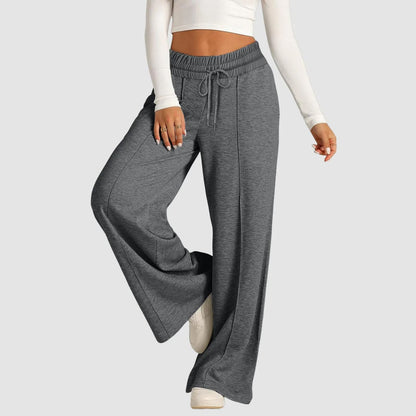 Womens Summer Tie Strap Wide Leg Jumpsuit Stretchy Casual Loose Pants