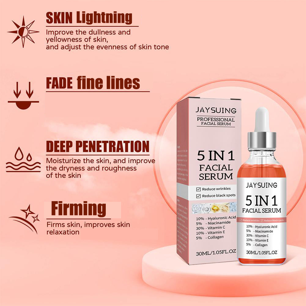 Moisturizing Vitamin C, Firming Face Serum, Hyaluronic Acid, Fade Fine Lines, Shrink Pores Skin Care