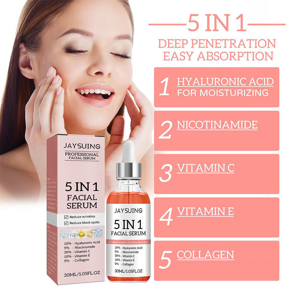 Moisturizing Vitamin C, Firming Face Serum, Hyaluronic Acid, Fade Fine Lines, Shrink Pores Skin Care