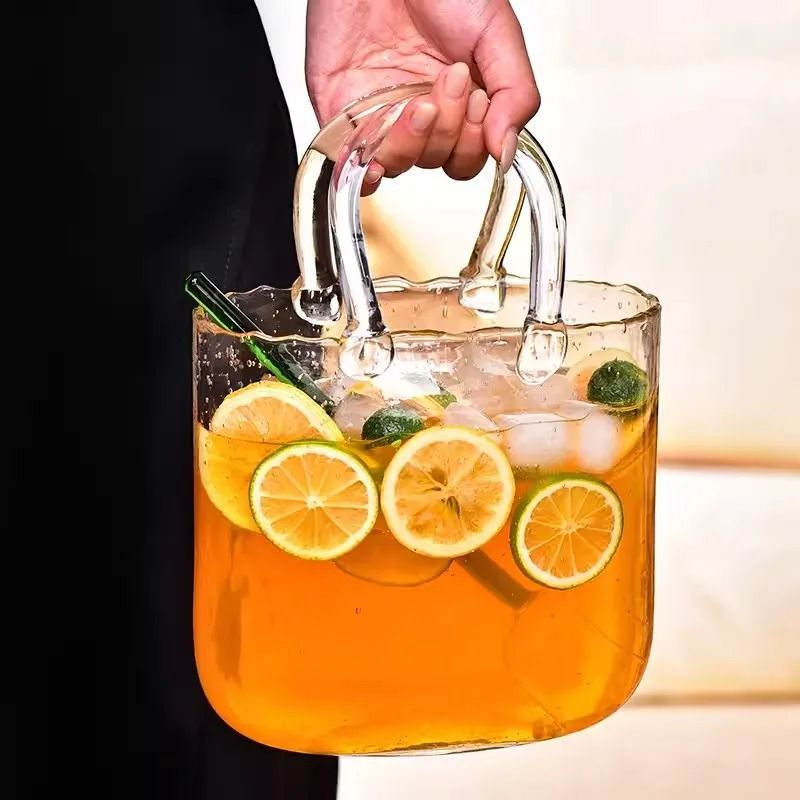 Handheld Glass Fruit Wine Cup Large Capacity Cocktail Cup Bar Drink Container