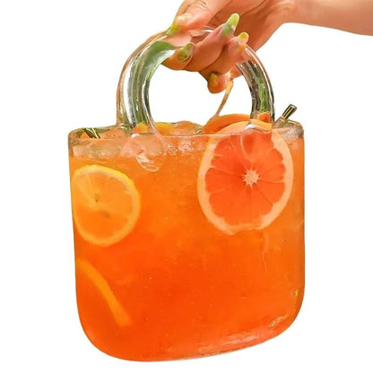 Handheld Glass Fruit Wine Cup Large Capacity Cocktail Cup Bar Drink Container
