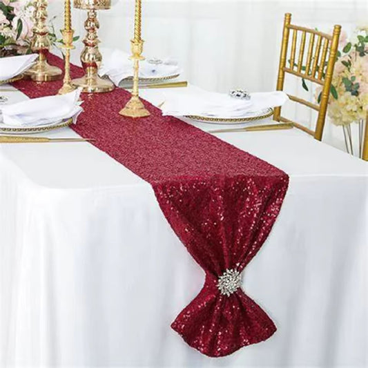 GlamourSpark Sequin Table Runner - Glitter Dining & Party Decor