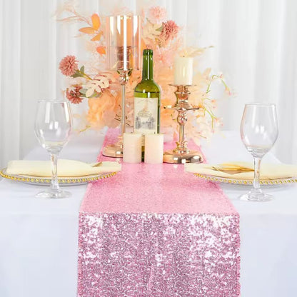 GlamourSpark Sequin Table Runner - Glitter Dining & Party Decor