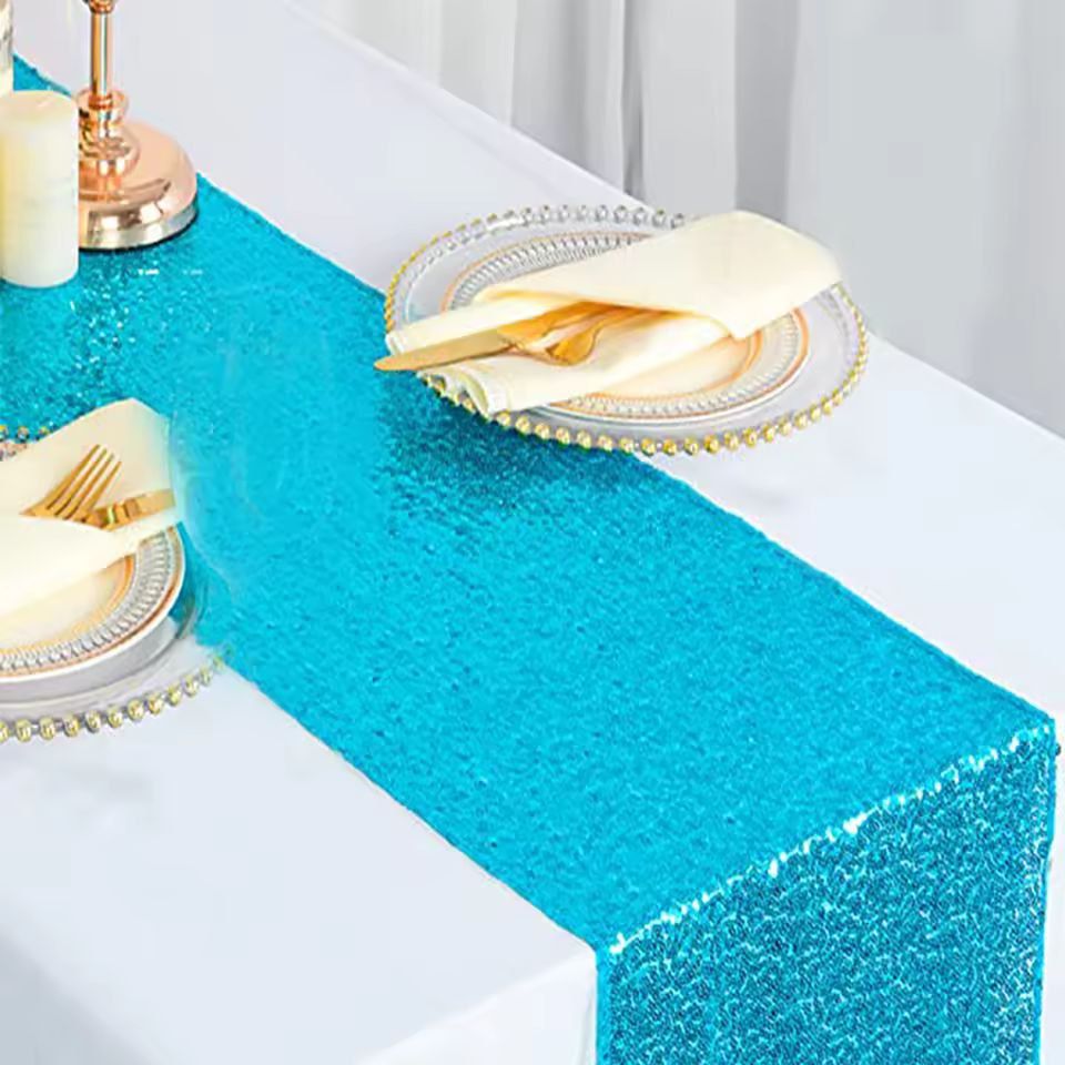 GlamourSpark Sequin Table Runner - Glitter Dining & Party Decor