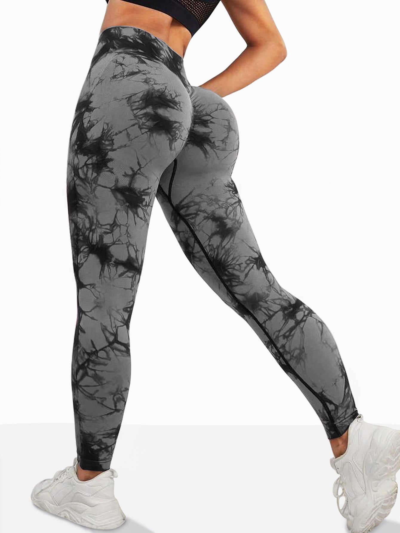 Comfortable Yoga Pants, Women's Seamless Tie-dye High Waist Workout Leggings Sportswear Workout Leggings Tights