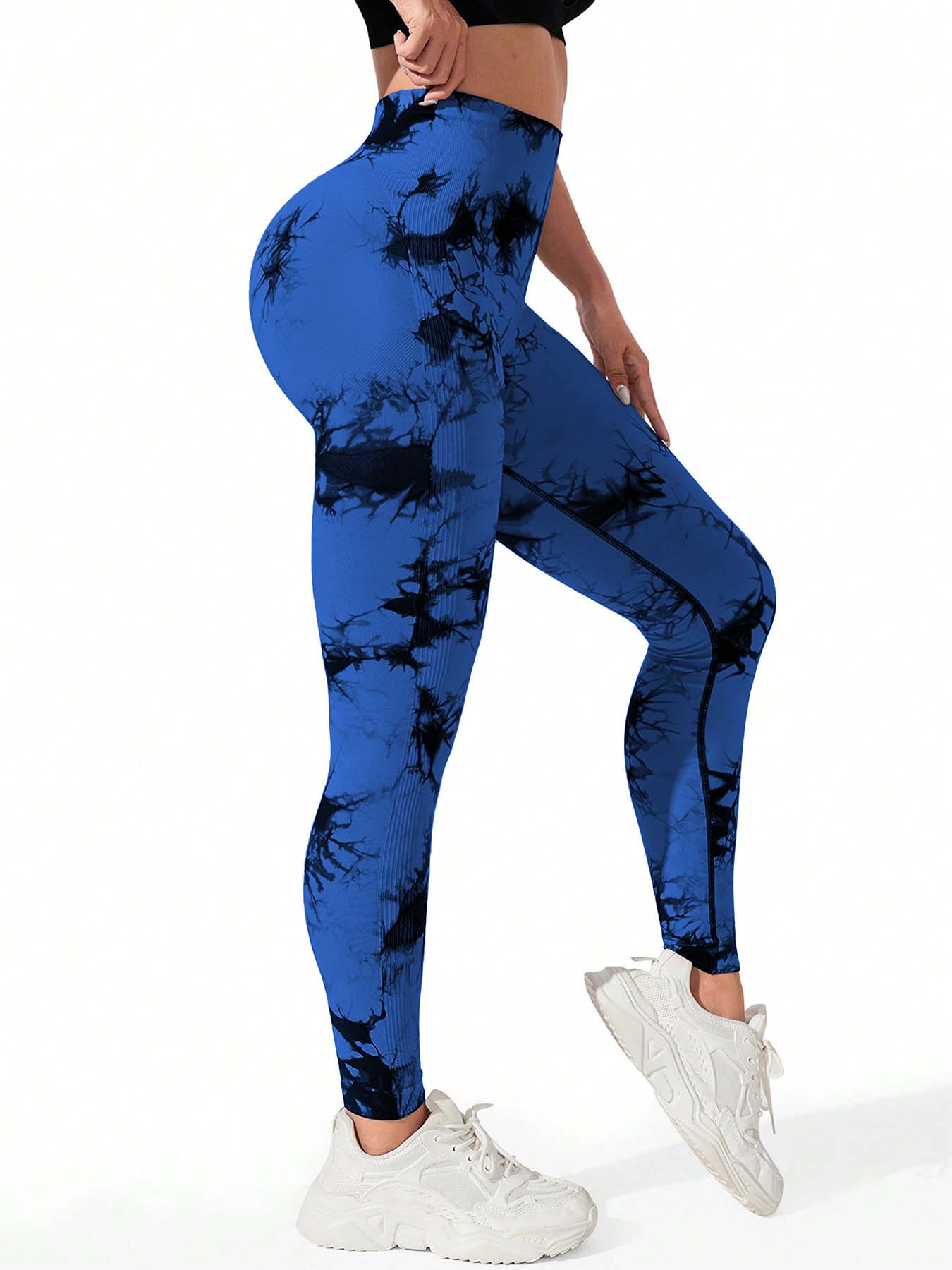 Comfortable Yoga Pants, Women's Seamless Tie-dye High Waist Workout Leggings Sportswear Workout Leggings Tights