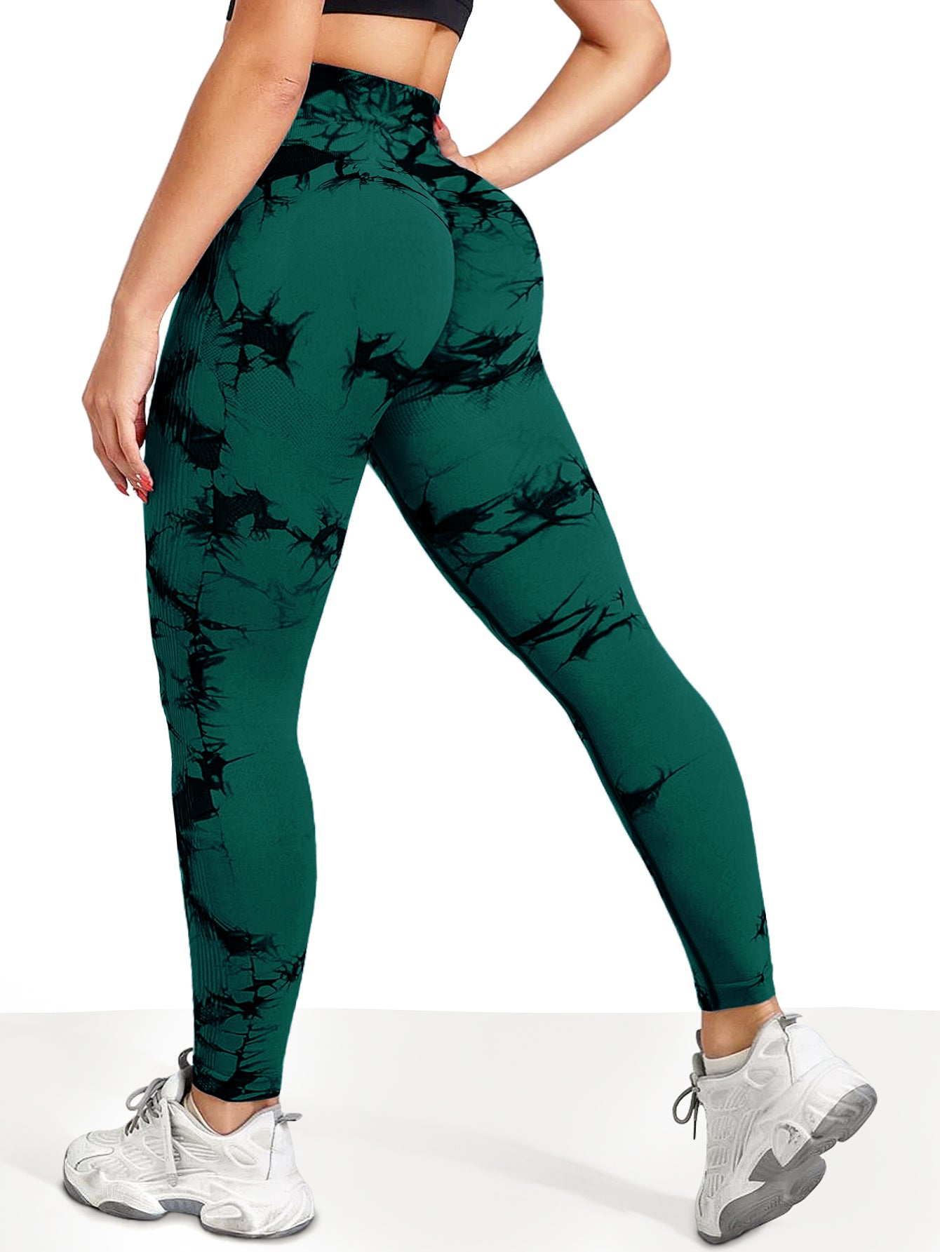 Comfortable Yoga Pants, Women's Seamless Tie-dye High Waist Workout Leggings Sportswear Workout Leggings Tights