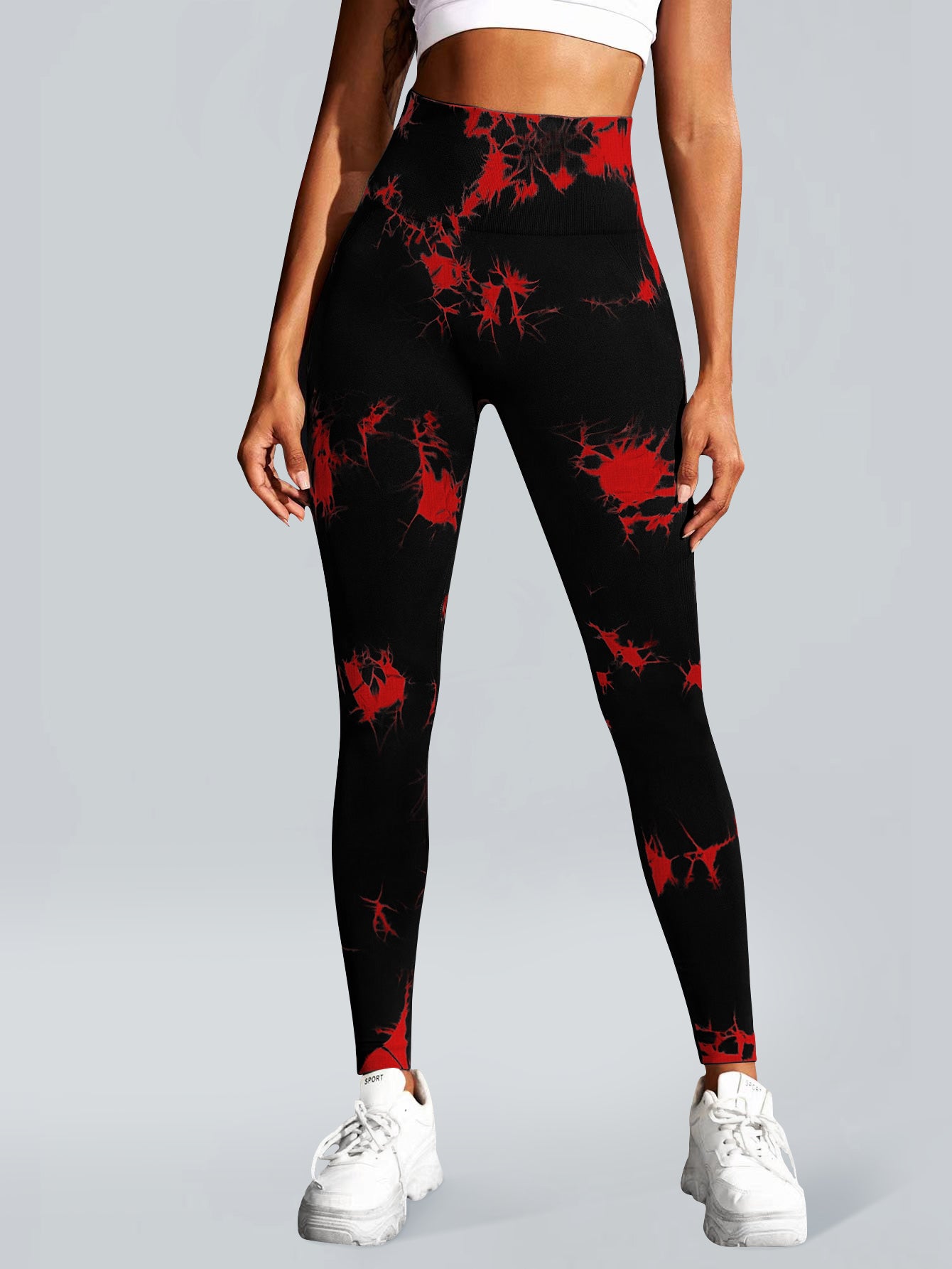 Comfortable Yoga Pants, Women's Seamless Tie-dye High Waist Workout Leggings Sportswear Workout Leggings Tights