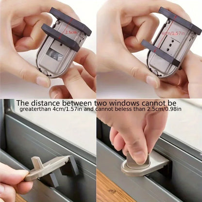 Sliding Window Safety Lock, Adjustable Safety Lock, Aluminium Alloy Anti-Theft Children Window Lock