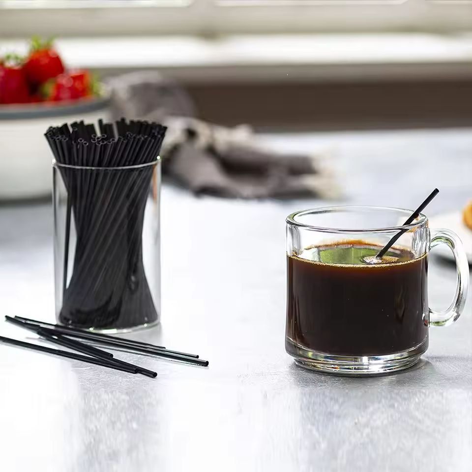 Black Mini Cafe Stirrers – 500-Pack Disposable Coffee Stirrers for Drinks, Cocktails & Events