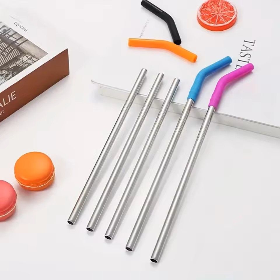 12pcs Silicone Straw Sleeves Reusable Straw Tips Food Grade Colorful Straw Covers Bendable Straw Accessories