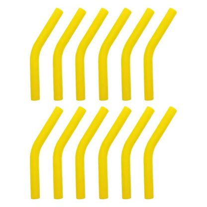 12pcs Silicone Straw Sleeves Reusable Straw Tips Food Grade Colorful Straw Covers Bendable Straw Accessories