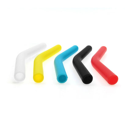 12pcs Silicone Straw Sleeves Reusable Straw Tips Food Grade Colorful Straw Covers Bendable Straw Accessories