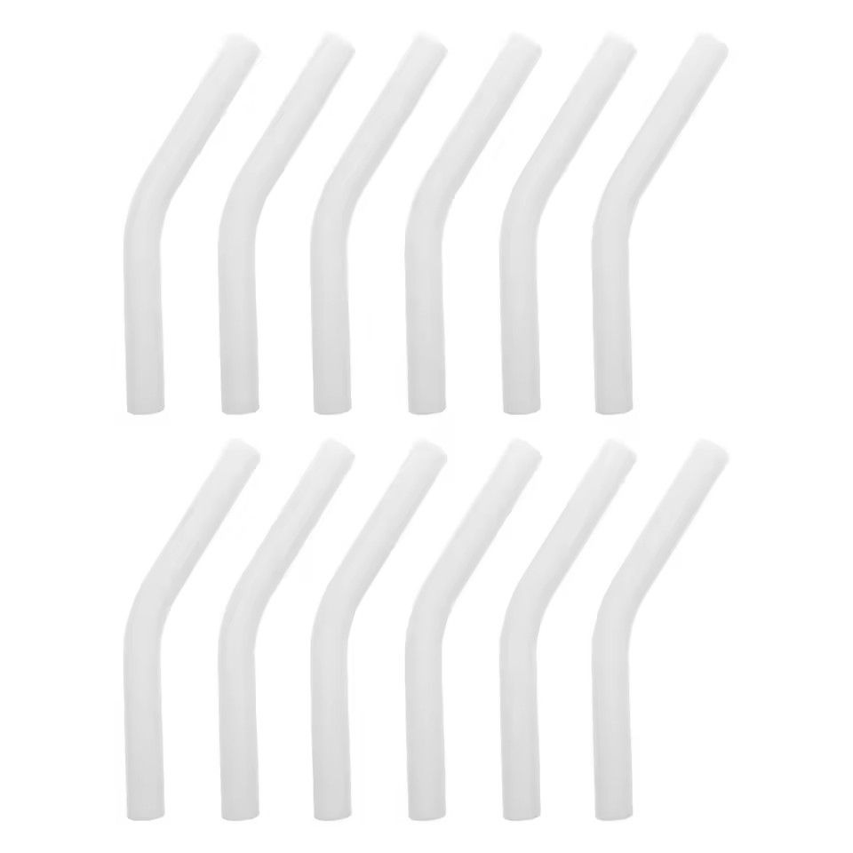 12pcs Silicone Straw Sleeves Reusable Straw Tips Food Grade Colorful Straw Covers Bendable Straw Accessories