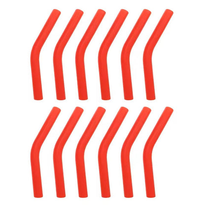12pcs Silicone Straw Sleeves Reusable Straw Tips Food Grade Colorful Straw Covers Bendable Straw Accessories