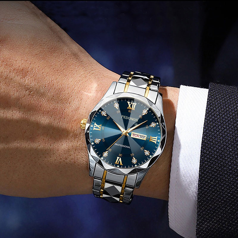 Waterproof Men's Luxury Watch, Business Quartz Watch with Date Calendar Fashion Business
