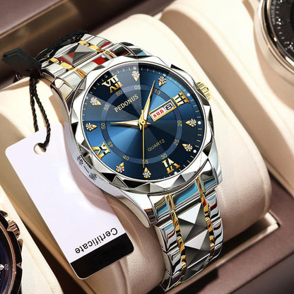 Waterproof Men's Luxury Watch, Business Quartz Watch with Date Calendar Fashion Business